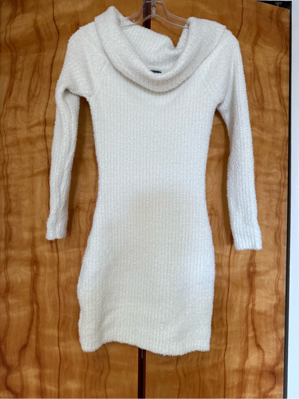 Cozy White Cowl Neck Sweater Dress size M wild fable target pre-owned with gift